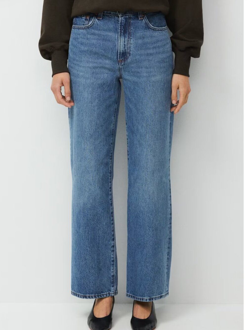 Denim Forum The Farrah Hi-Rise Wide Jean
